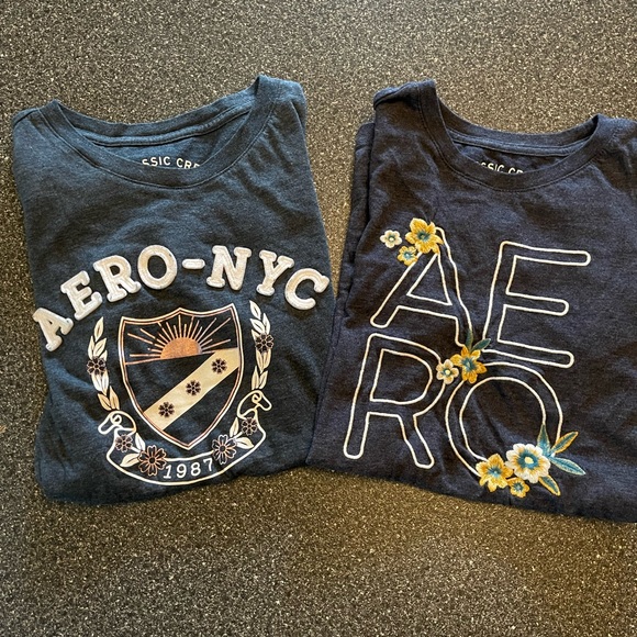 Aeropostale women’s classic crew tee. Both Sz. Medium - Picture 1 of 8
